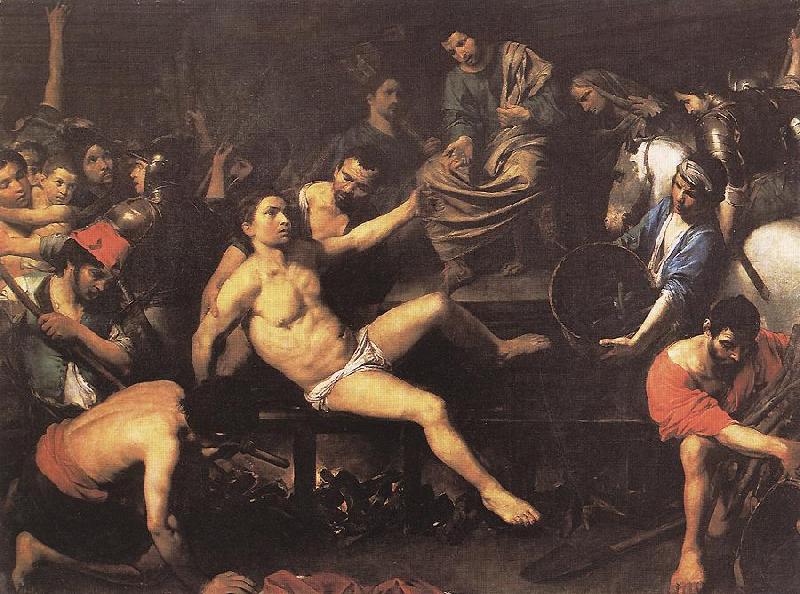 VALENTIN DE BOULOGNE Martyrdom of St Lawrence et oil painting image